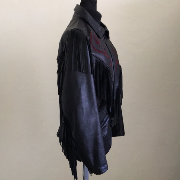 Genuine Leather Motorcycle Jacket XS - Picture 3 of 5
